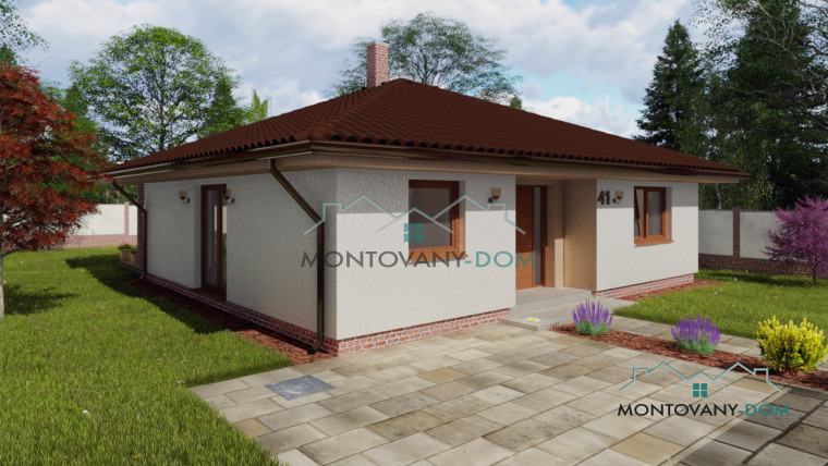 Nízkoenergetický Bungalov Michaela s vlabovou strechou